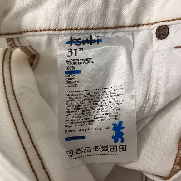 Ksubi White Jeans Back Cross Embroidery Branding Sz 31 - Picture 8 of 11